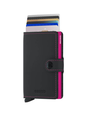 Secrid miniwallet sort/fuchsia - Tasker & Punge - Secrid