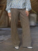 Black Colour Bukser Stribet Sort/Camel - Dame - Bukser  - Black Colour