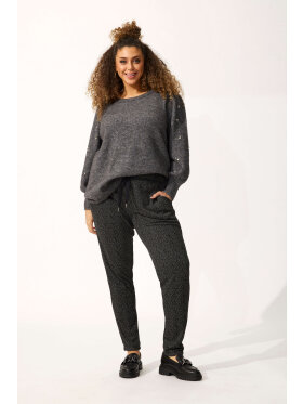 Zhenzi Bukser Sort/Grå - Plus size bukser til kvinder - Zhenzi