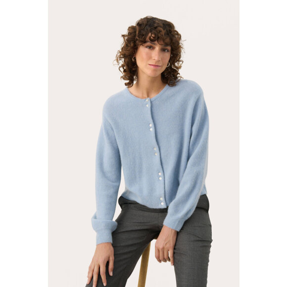 Part Two Cardigan Lyseblå - Lækre striktrøjer til kvinder - Part Two
