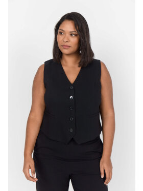 Wasabiconcept vest sort - Overdele til Plus size - Wasabiconcept