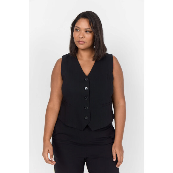 Wasabiconcept vest sort - Overdele til Plus size - Wasabiconcept