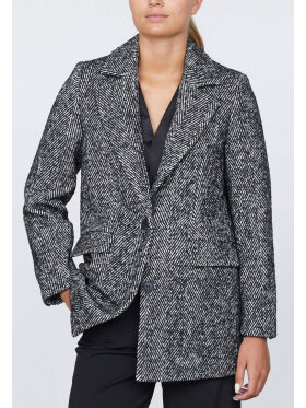 Love & Divine Jakke/Blazer Sort/Hvid - Jakker & frakker til dame - stort udvalg - love & divine