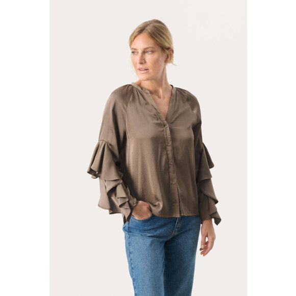 Part two bluse brun - Dame - Bluser - Part Two