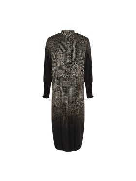 Marta Kjole Sort/Creme - Mellemlange kjoler - MARTA