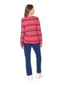 Signature strik pink stribet - Lækre striktrøjer til kvinder - Signature