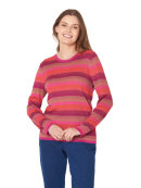Signature strik pink stribet - Lækre striktrøjer til kvinder - Signature
