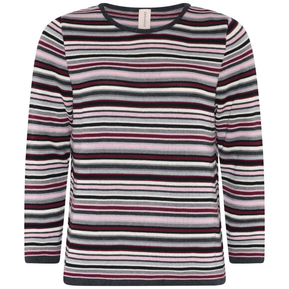 Skovhuus Strik Grå/Lyserød - Lækre striktrøjer til kvinder - Skovhuus