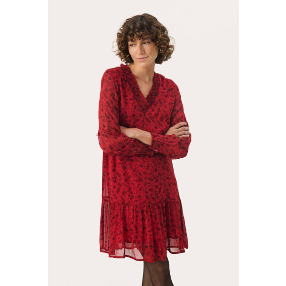 Part two kjole rød/sort - Korte kjoler - Part Two Part two kjole rød/sort - Korte kjoler - Part Two