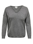 Only Carmakoma strik grå - Overdele til Plus size - ONLY CarmaKoma