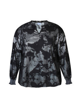 Zhenzi bluse sort/sølv - Overdele til Plus size - Zhenzi