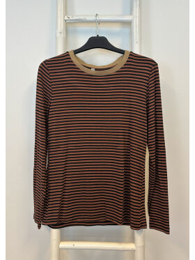 Lisbeth Merrild T-shirt stribet brun - Dame - T-shirts - Lisbeth Merrild