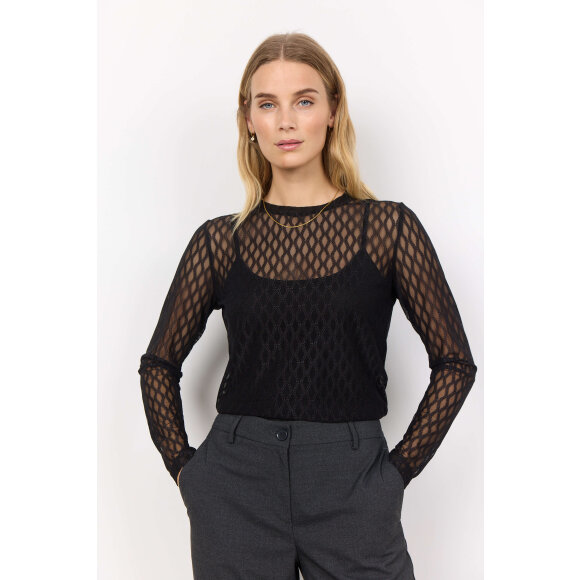 Soyaconcept bluse mesh sort - Dame - Bluser - Soyaconcept 