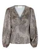 Neo Noir bluse sand/sort - Dame - Bluser - Neo Noir