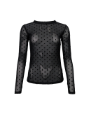Black Colour Mesh sort - Dame - Bluser - Black Colour