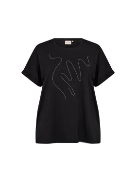 Wasabiconcept t-shirt sort - Overdele til Plus size - Wasabiconcept