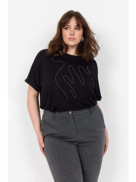 Wasabiconcept t-shirt sort - Overdele til Plus size - Wasabiconcept