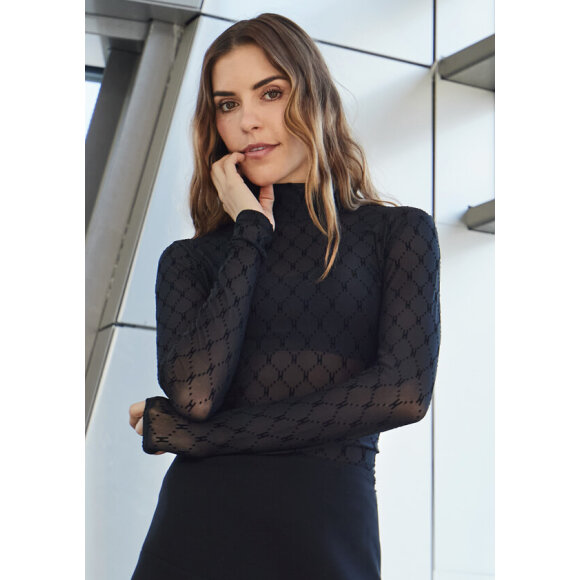 Hype The Detail mesh bluse turtle neck - Dame - Bluser - Hype The Detail 