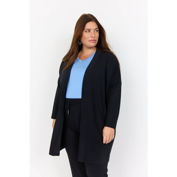 Wasabiconcept cardigan sort - Overdele til Plus size - Wasabiconcept
