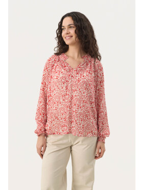 Part Two bluse creme/rød - Dame - Bluser - Part Two
