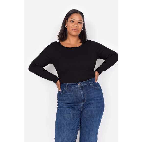 Wasabiconcept bluse sort - Overdele til Plus size - Wasabiconcept