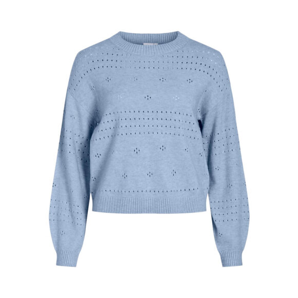 Vila strik lys blå - Lækre striktrøjer til kvinder - VILA