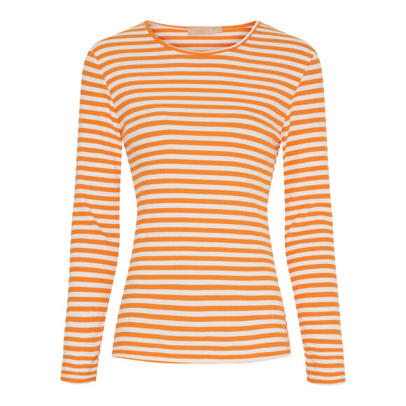 Marta bluse orange/hvid - Dame - Bluser - MARTA