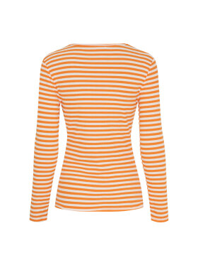Marta bluse orange/hvid - Dame - Bluser - MARTA