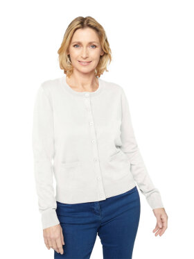 Brandtex Cardigan Off white - Striktrøjer til kvinder - Brandtex Brandtex Cardigan Off white - Striktrøjer til kvinder - Brandtex