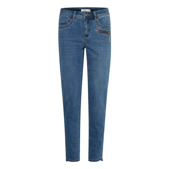 FRANSA - Fransa jeans mellem blå m/slid