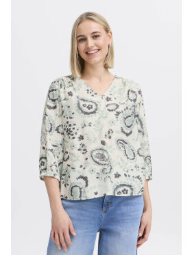 FRANSA - Fransa bluse grønmix FRANSA - Fransa bluse grønmix