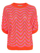 Marta Strik pink/orange - Lækre striktrøjer til kvinder - MARTA