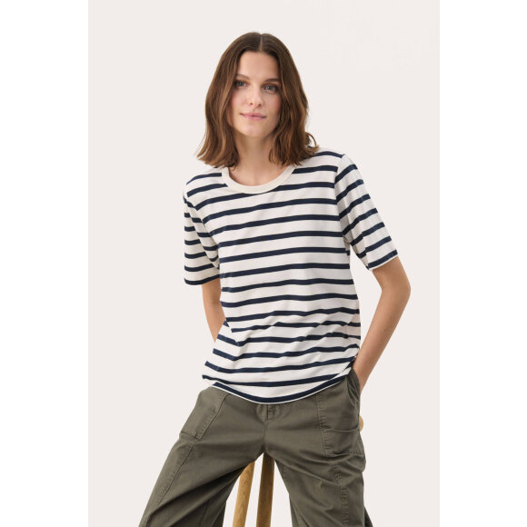 Part Two T-shirt blå/hvid - Dame - T-shirts - Part Two Part Two T-shirt blå/hvid - Dame - T-shirts - Part Two