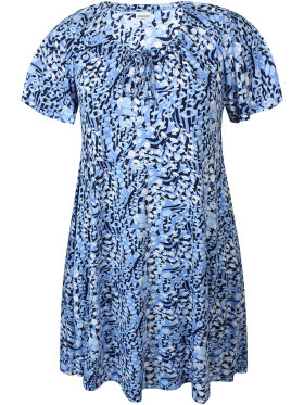Zhenzi kjole blå mix - Kjoler til plus size kvinder - Zhenzi