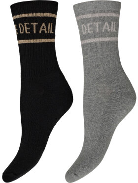 Hype The Detail strømper 2-Pak sort/grå - Strømper & strømpebukser - Hype The Detail 