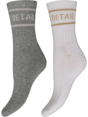 Hype The Detail Sokker 2pk hvid/grå - Strømper & strømpebukser - Hype The Detail 