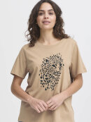 Fransa t-shirt sand - Dame - T-shirts - FRANSA