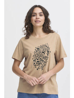 Fransa t-shirt sand - Dame - T-shirts - FRANSA