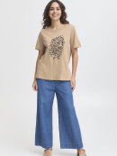 Fransa t-shirt sand - Dame - T-shirts - FRANSA