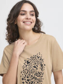 Fransa t-shirt sand - Dame - T-shirts - FRANSA