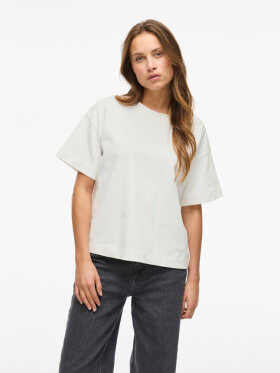 VILA T-shirt Hvid blomst - Dame - T-shirts - VILA