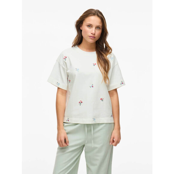 VILA - VILA T-shirt blå blomst