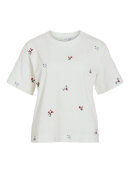 VILA - VILA T-shirt blå blomst