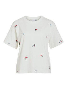 VILA - VILA T-shirt blå blomst