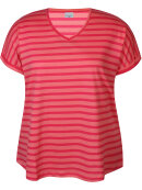 Zhenzi T-shirt rød stribet - Overdele til Plus size - Zhenzi