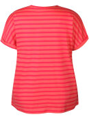 Zhenzi T-shirt rød stribet - Overdele til Plus size - Zhenzi