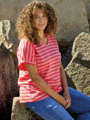 Zhenzi T-shirt rød stribet - Overdele til Plus size - Zhenzi