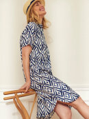 Brandtex - Brandtex Kjole Navy/Hvid