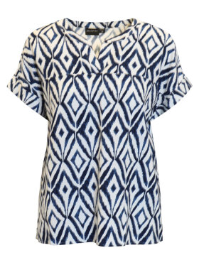 Brandtex modetøj - Brandtex Bluse Navy/Hvid