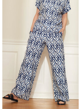 Brandtex Bukser Navy/Hvid - Dame - Bukser  - Brandtex